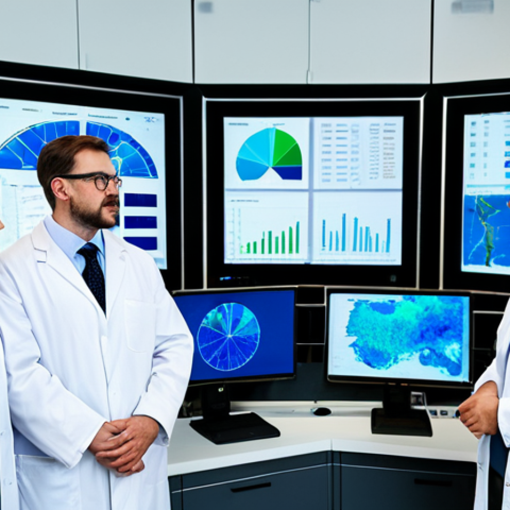 **

"A diverse group of scientists, fully clothed in professional lab coats, analyzing climate data visualizations on large screens in a modern research facility, appropriate attire, safe for work, perfect anatomy, natural proportions, professional, data-driven climate science, family-friendly environment."

**